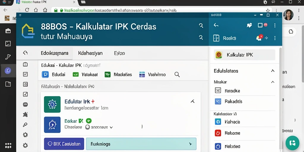 Tampilan antarmuka 88BOS untuk Kalkulator IPK yang mudah digunakan.