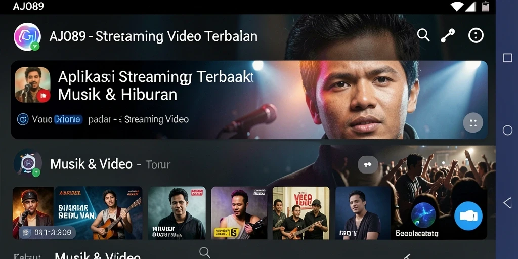 Tampilan antarmuka AJO89 yang sederhana dan mudah dinavigasi.