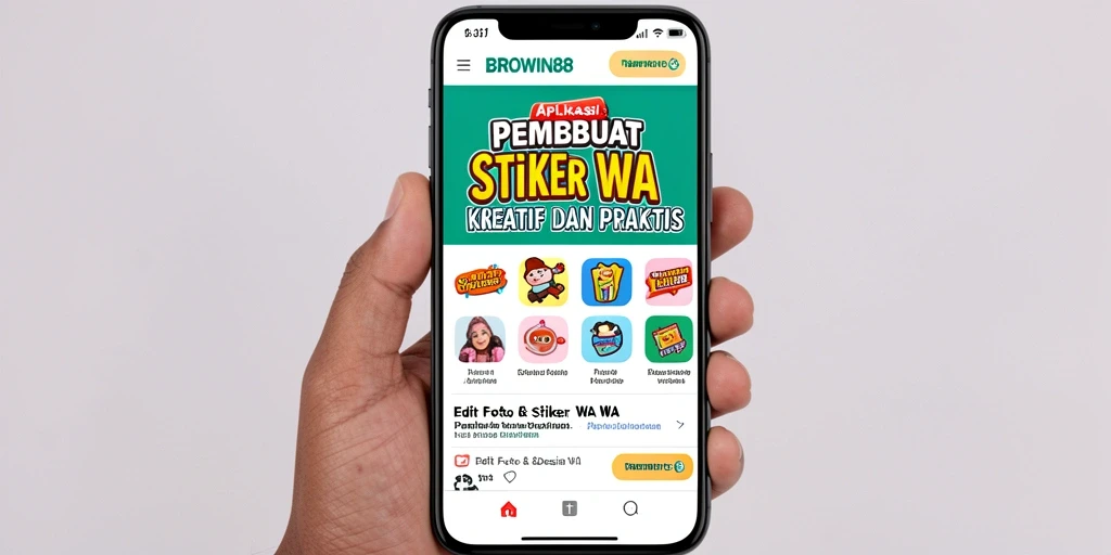 Antarmuka pengguna BROWIN88 yang praktis dan intuitif untuk Pembuat Stiker WA.
