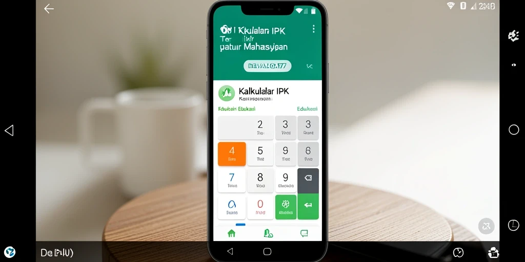 Antarmuka DEWANAGA77 untuk menghitung IPK yang mudah dipahami.