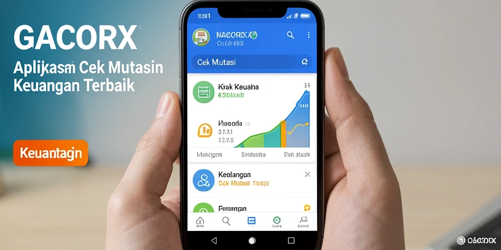 Tampilan utama GACORX menampilkan ringkasan mutasi keuangan.