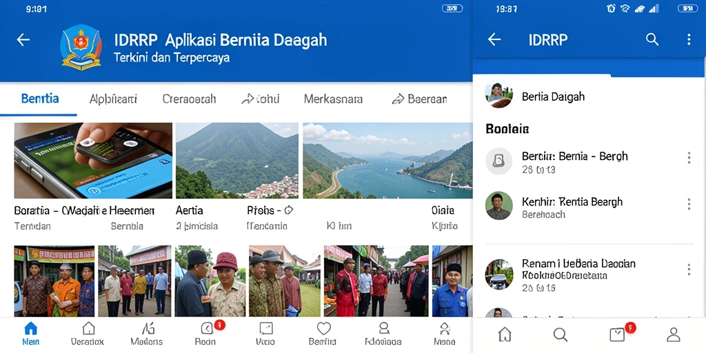 Tampilan antarmuka aplikasi IDRRP yang menarik dan mudah digunakan.