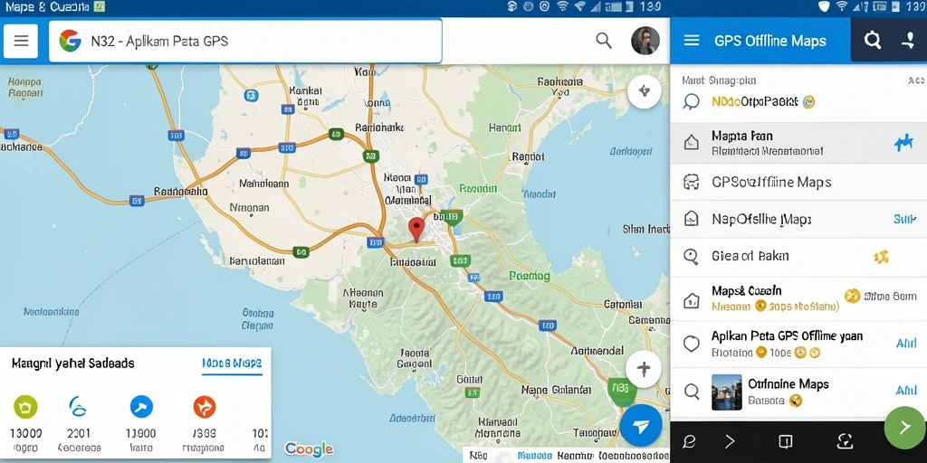 Antarmuka aplikasi N32 yang intuitif dan mudah digunakan untuk GPS Offline.